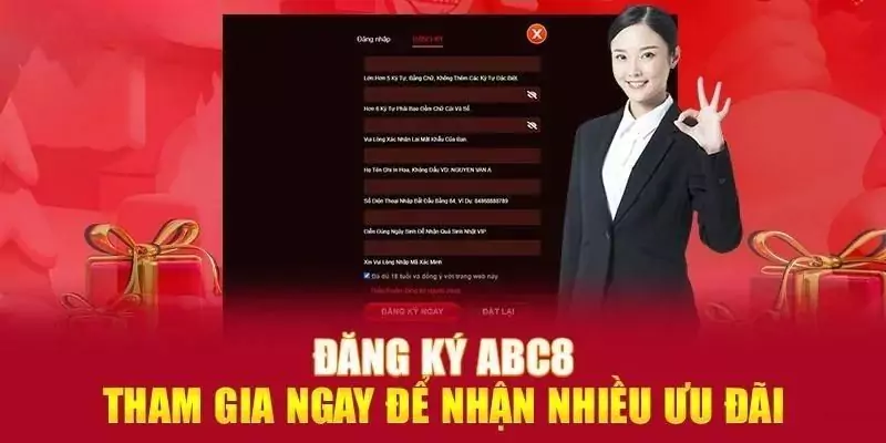 Quá trình đăng ký ABC8 chỉ cần đúng 5 bước đơn giản